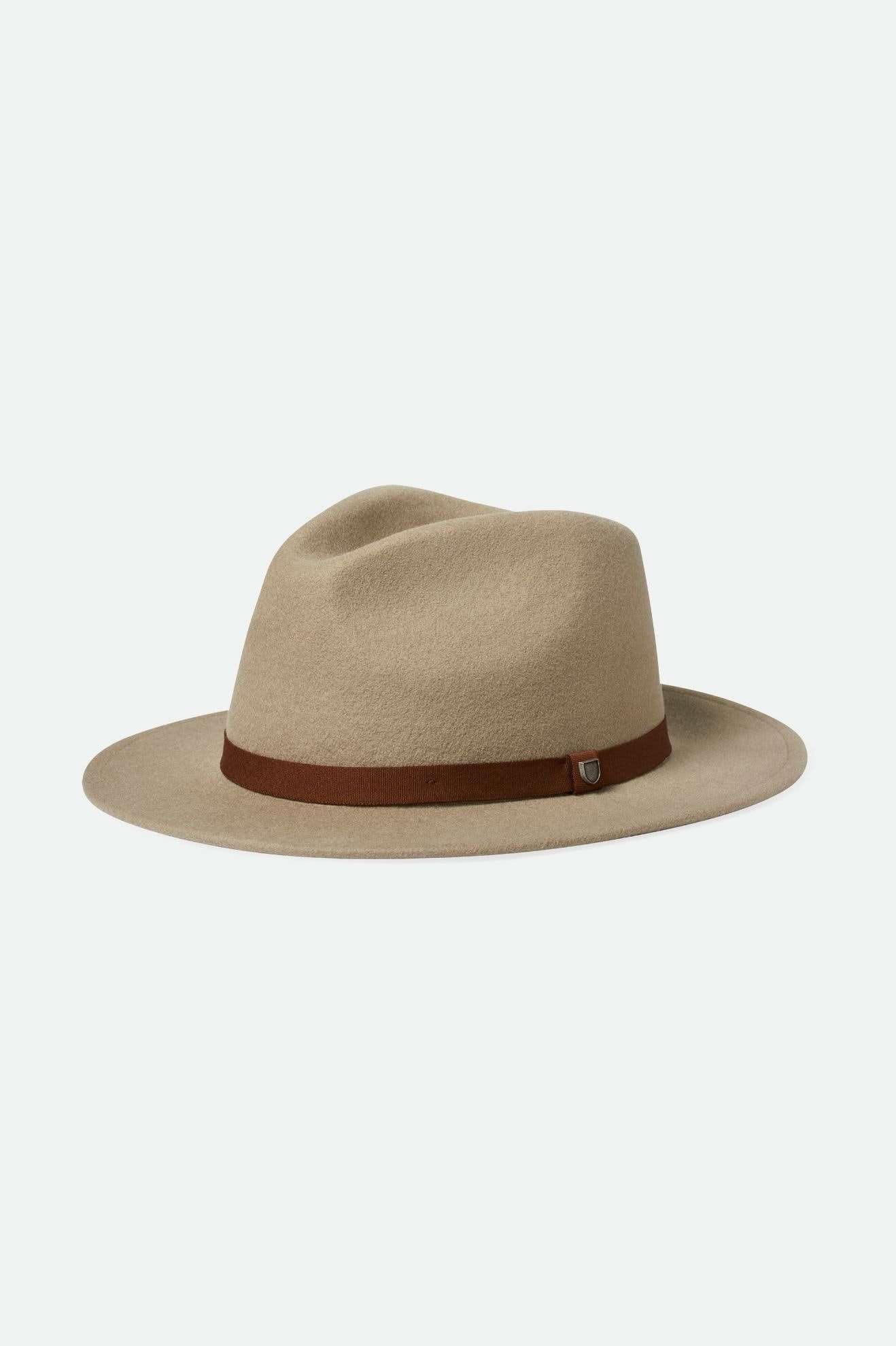 BRIXTON Messer packable fedora - Timberwolf/Light brown