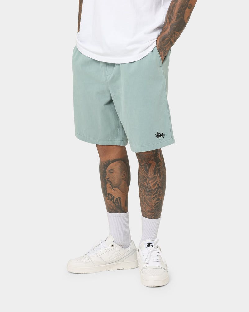 Stussy Wide Wale Cord Beach Short - Pigment Sage Green