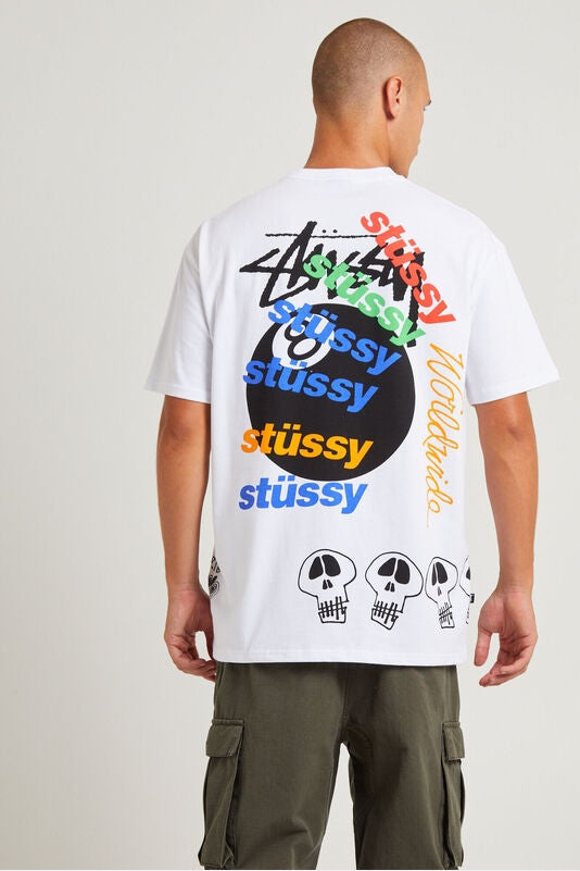 STUSSY Strike hw ss tee - white