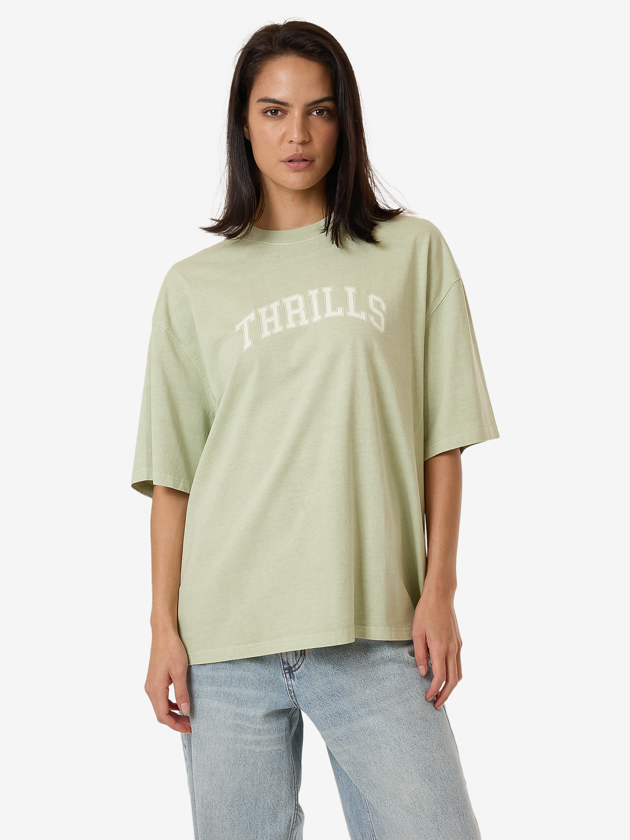 THRILLS Line up oversized tee - Mist green