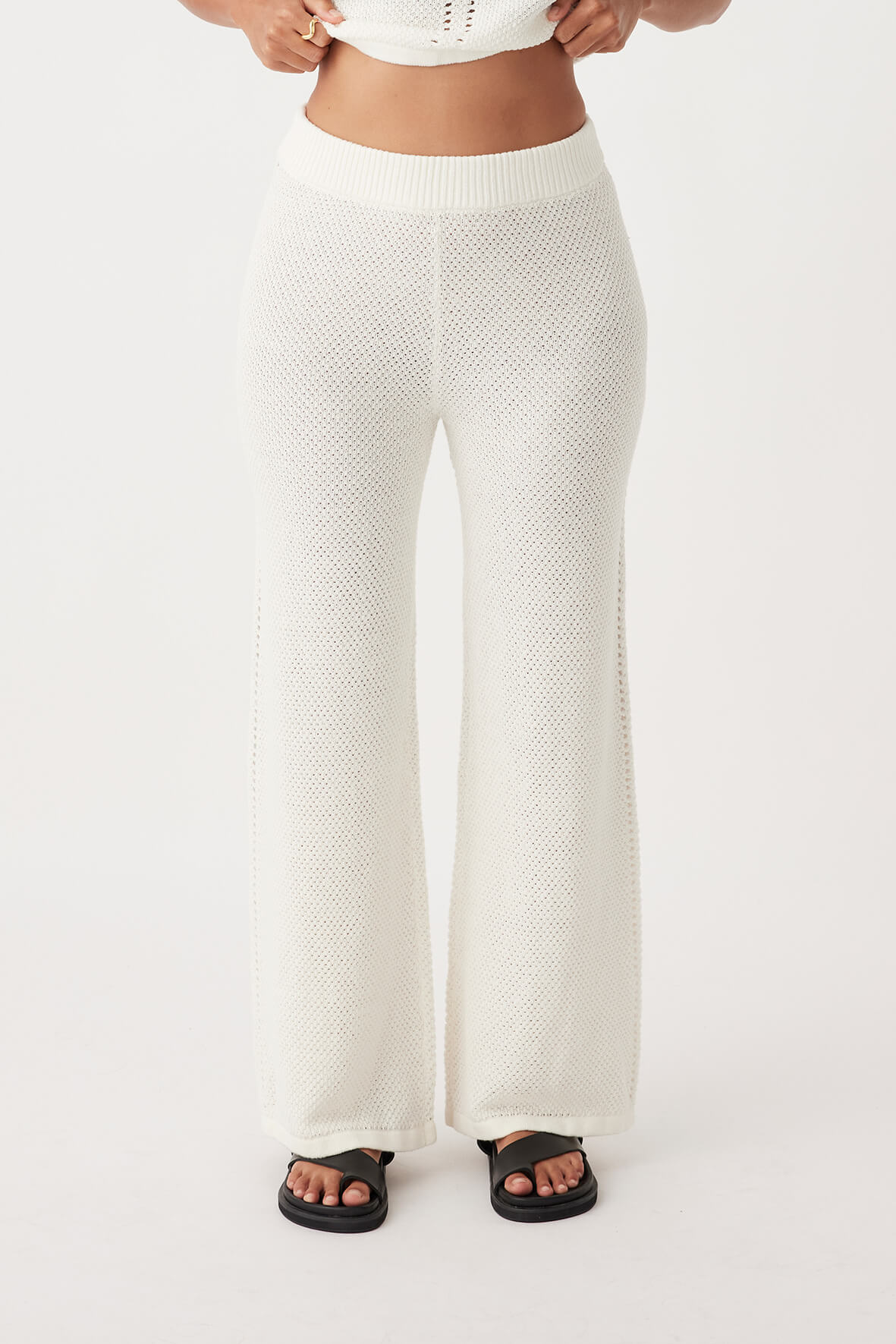 ARCAA Sloane Organic Cotton Linen Wide-Leg Pant - Cream