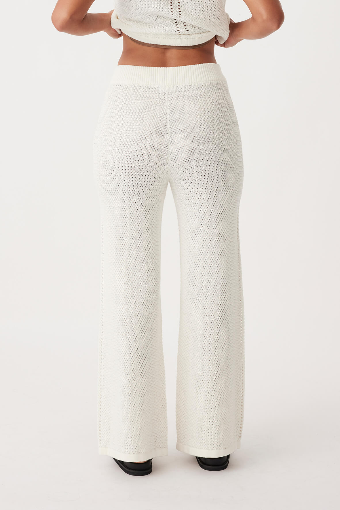 ARCAA Sloane Organic Cotton Linen Wide-Leg Pant - Cream