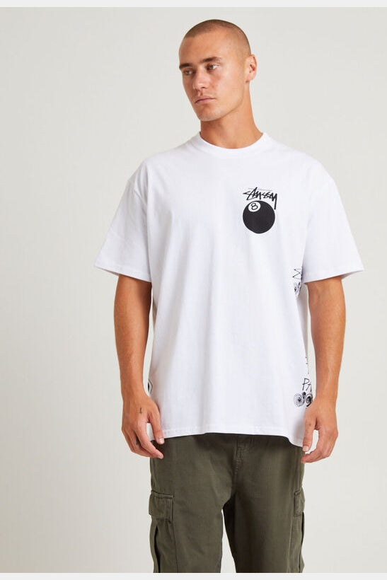 STUSSY Strike hw ss tee - white