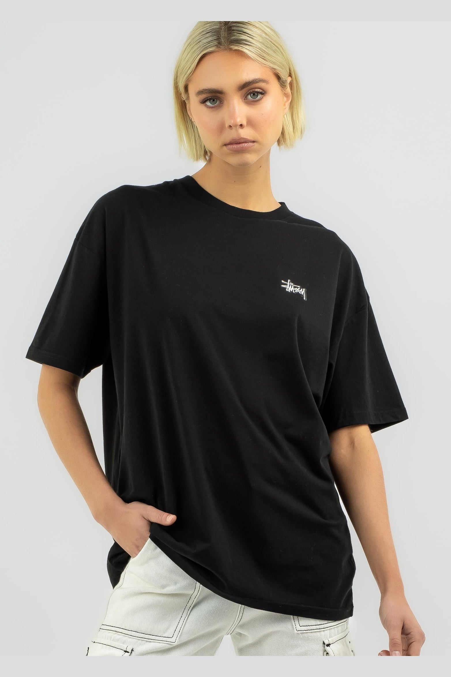 STUSSY Graffiti LCB relaxed tee - Pigment black