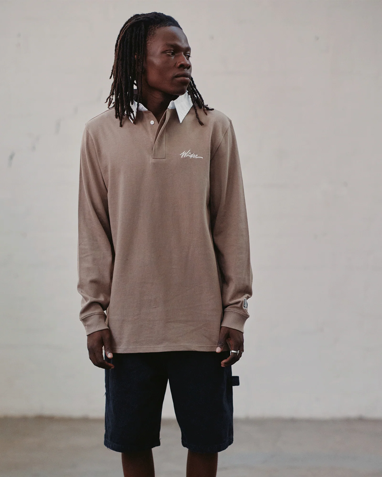 WNDRR Script rugby top - Taupe