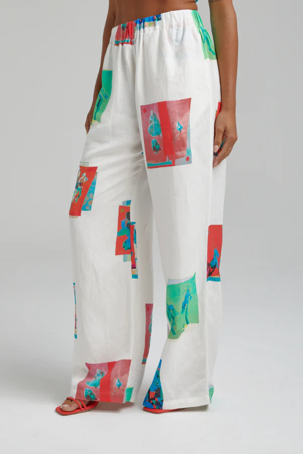 Summi Summi Linen Pants - Montage White