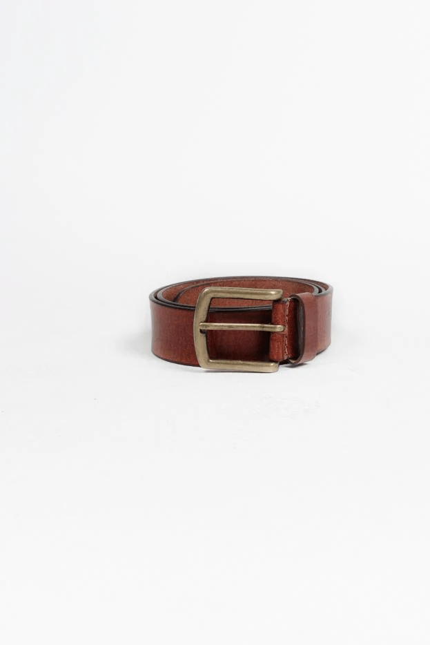 Thrills wide leather belt - tan