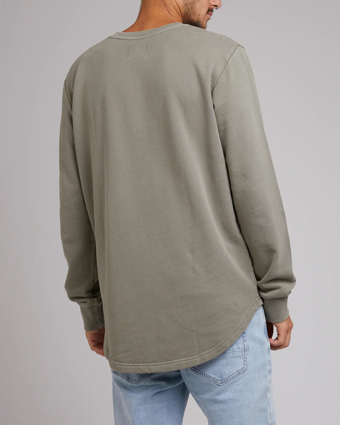 Silent Theory Curved Hem Crew Khaki