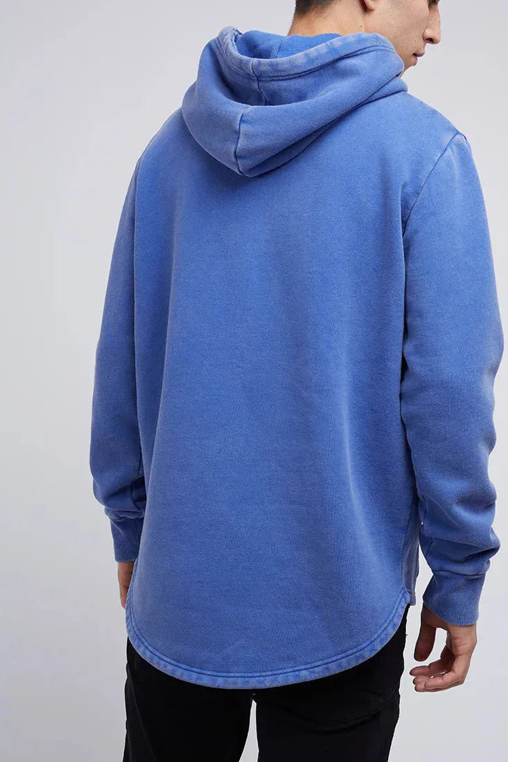 SILENT THEORY Curved hem hoody - Blue