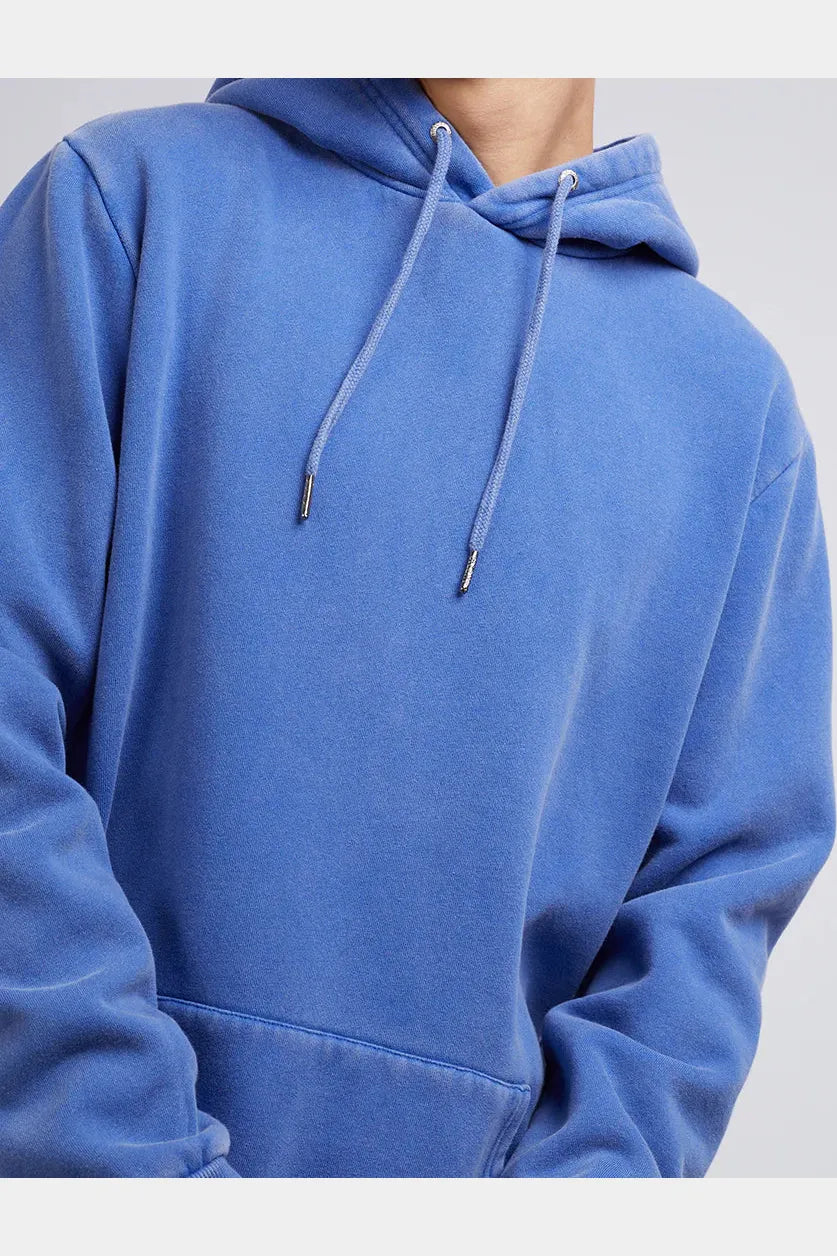 SILENT THEORY Curved hem hoody - Blue