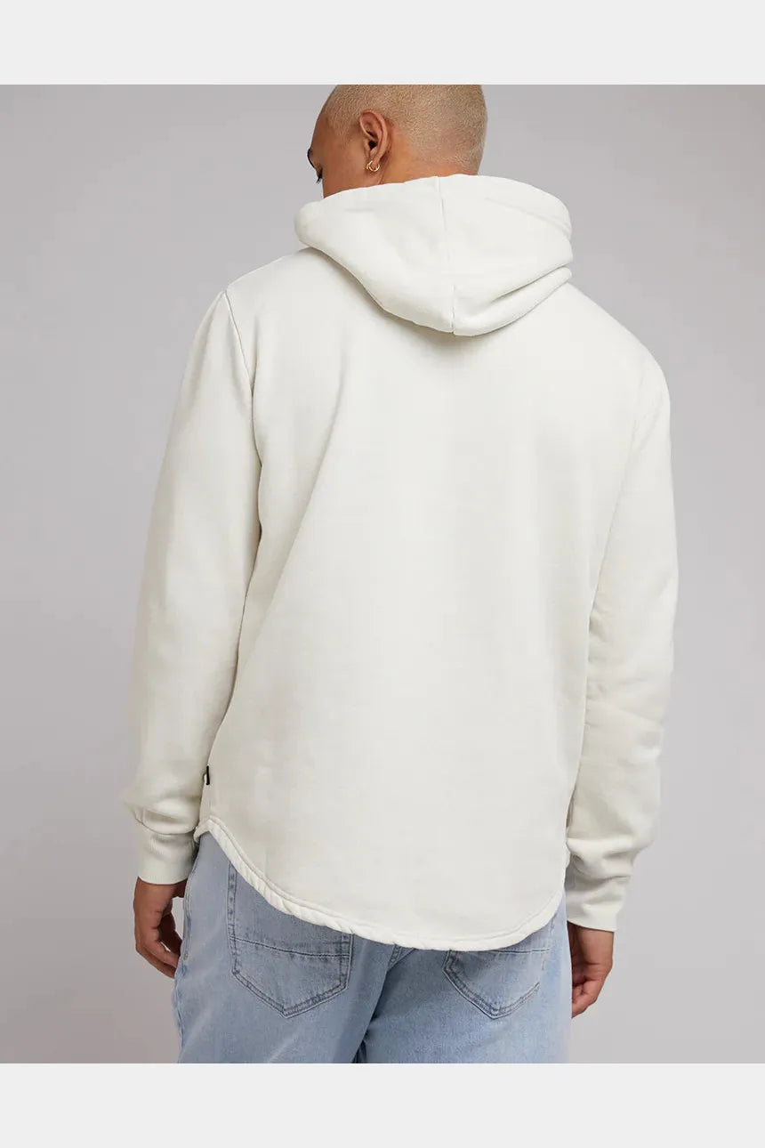 Silent theory curved hem hoody bone