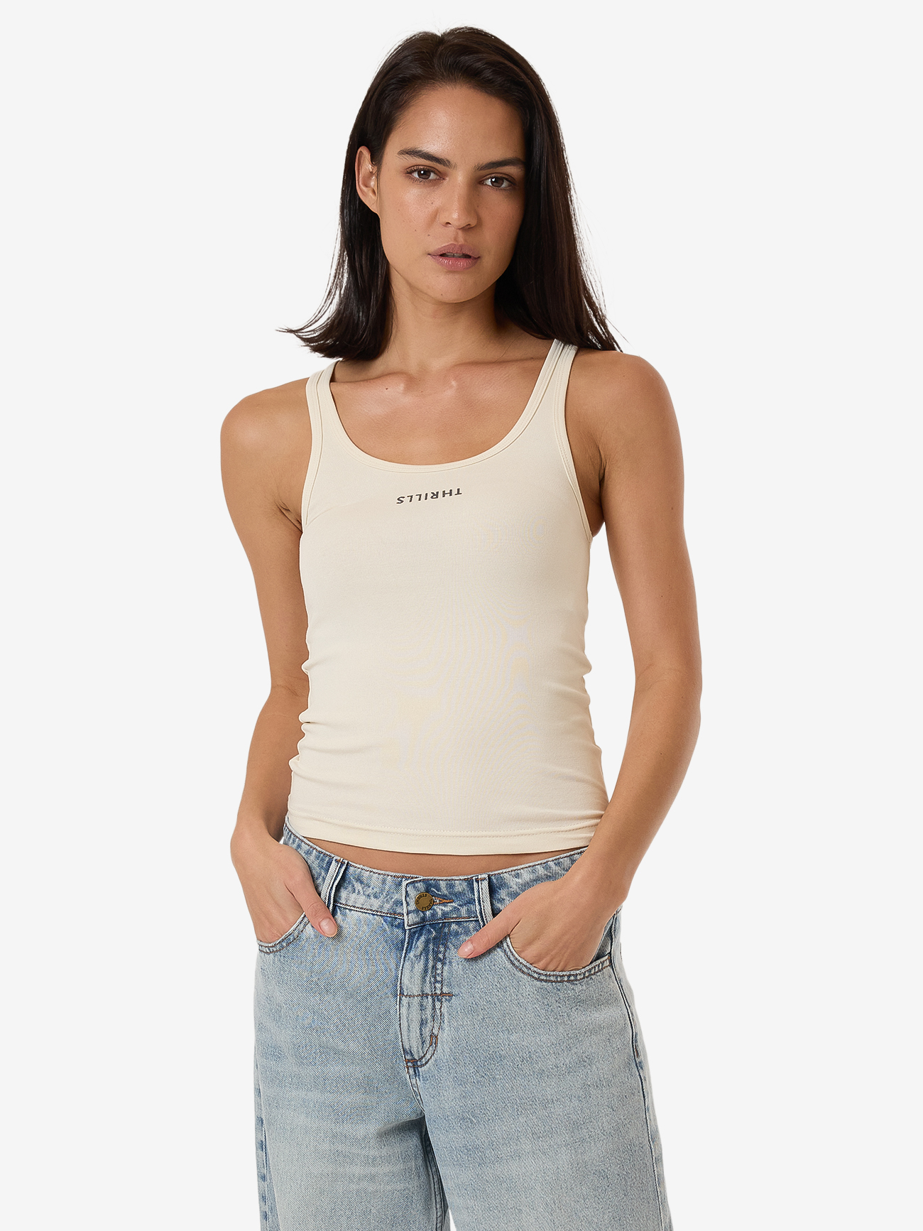 THRILLS Minimal thrills scoop tank - Heritage white