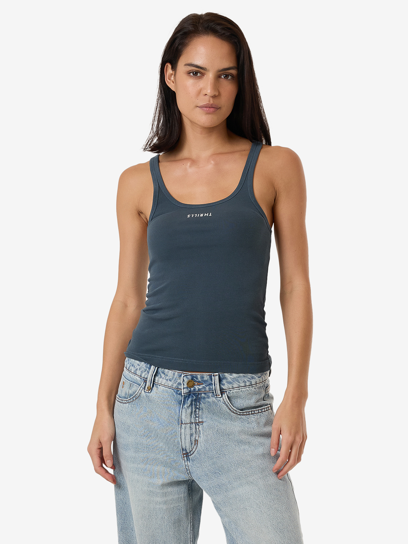 THRILLS Minimal scoop tank - Dark slate