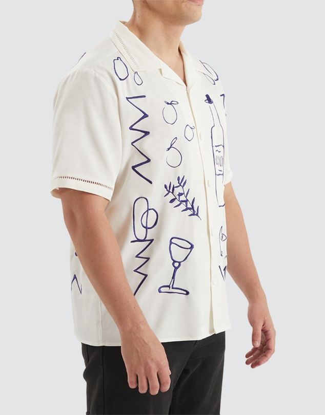 NOMADIC PARADISE Garden party resort crop shirt