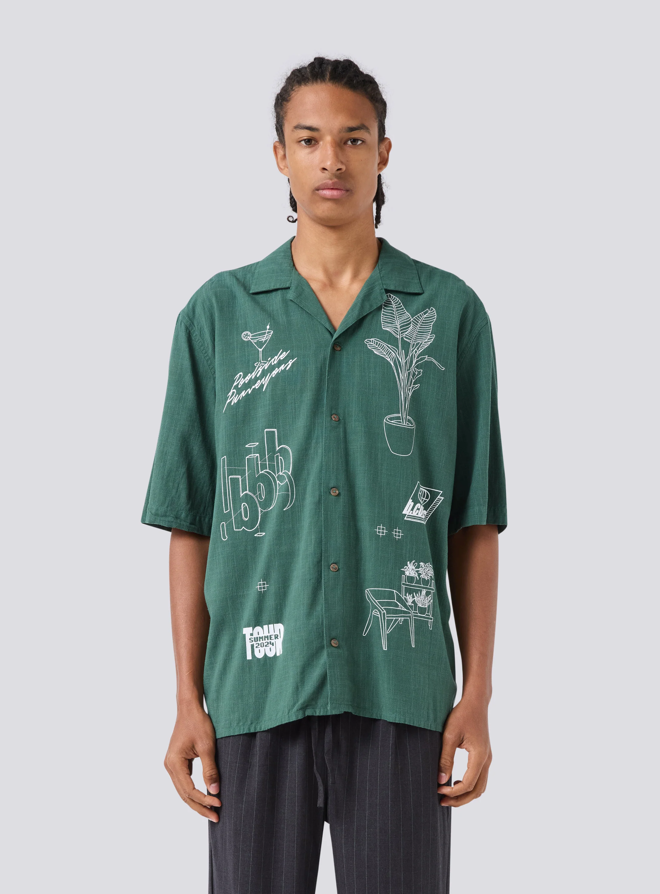 BARNEY COOL Blueprint shirt - Vine