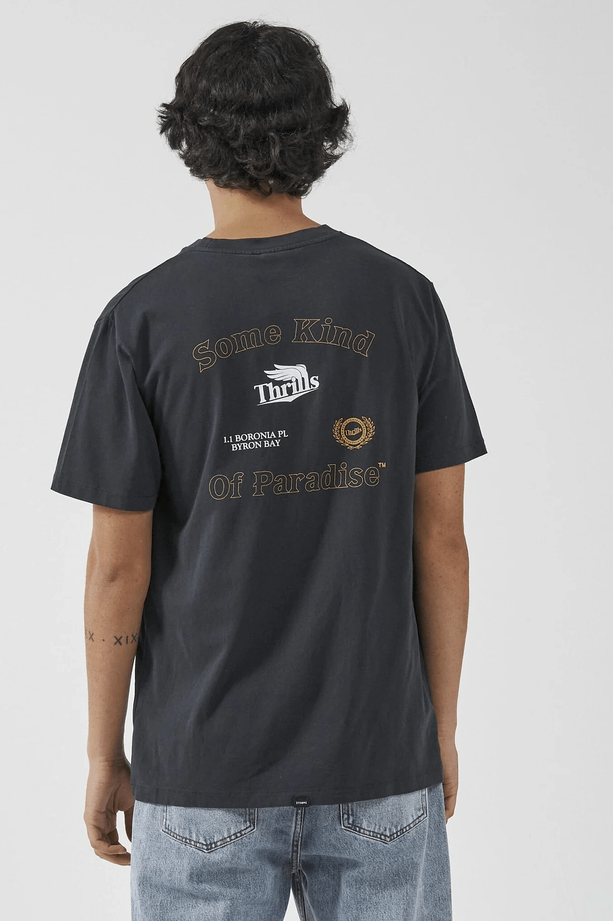 Thrills high life merch fit tee- twilight black