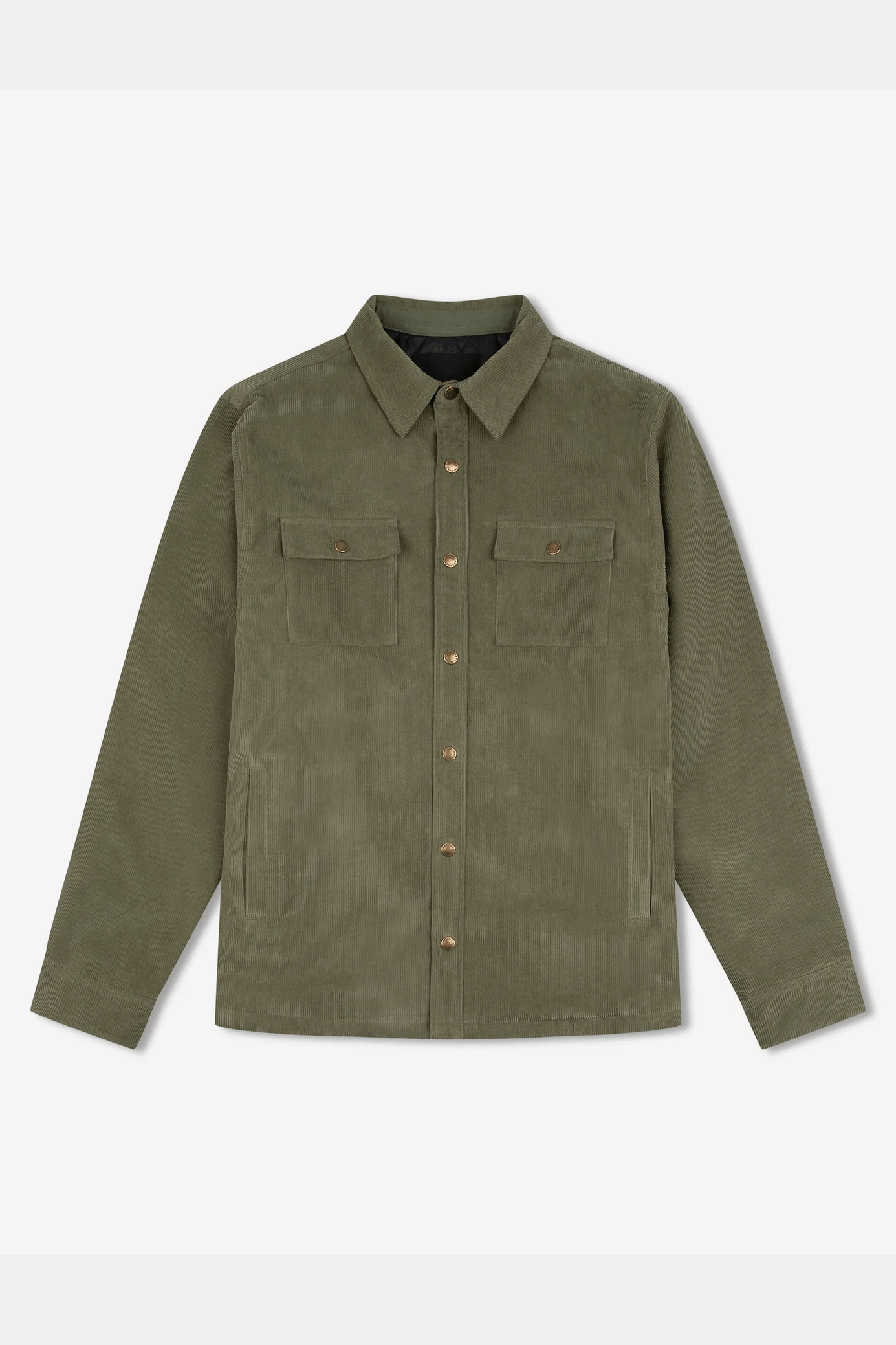 MR SIMPLE Quilted cord jacket - Army