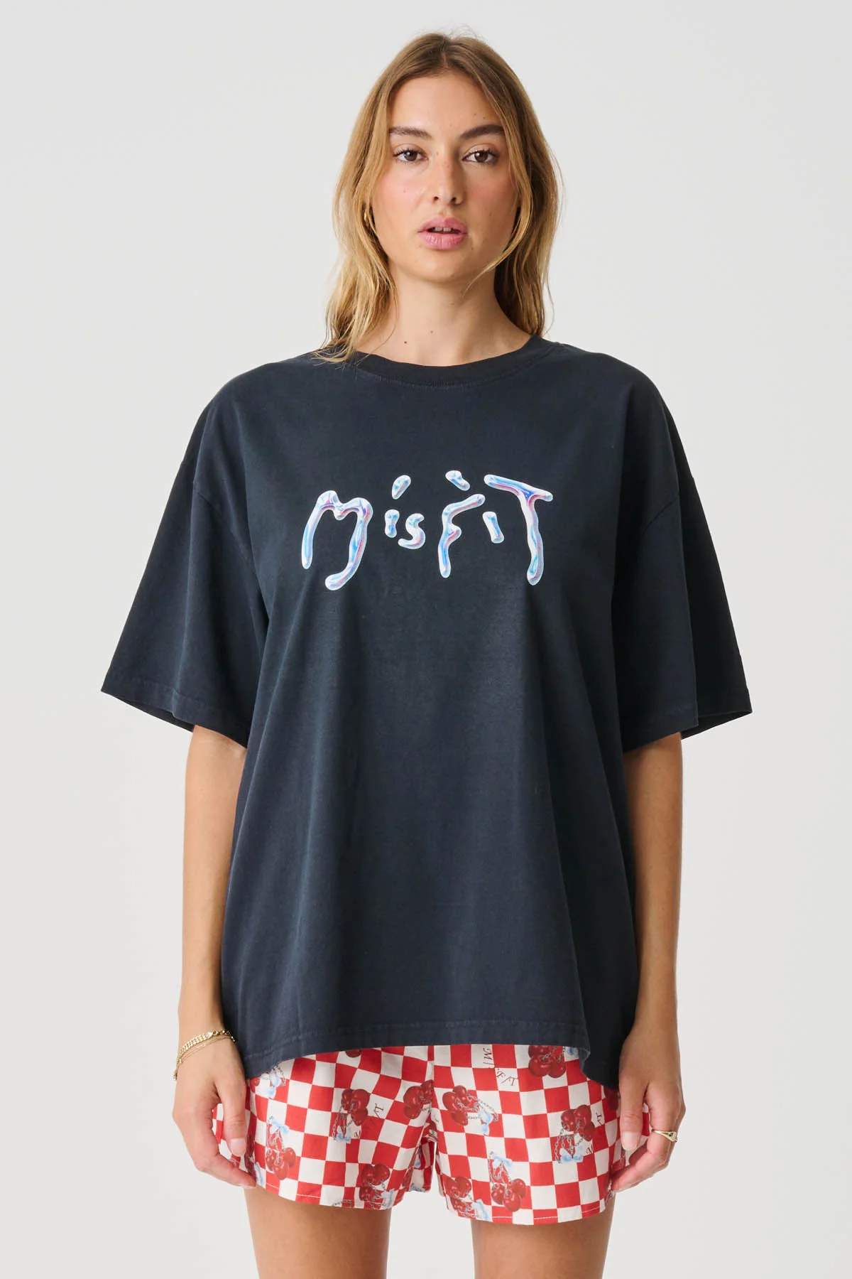 MISFIT Liquid chrome tee - Thrift black