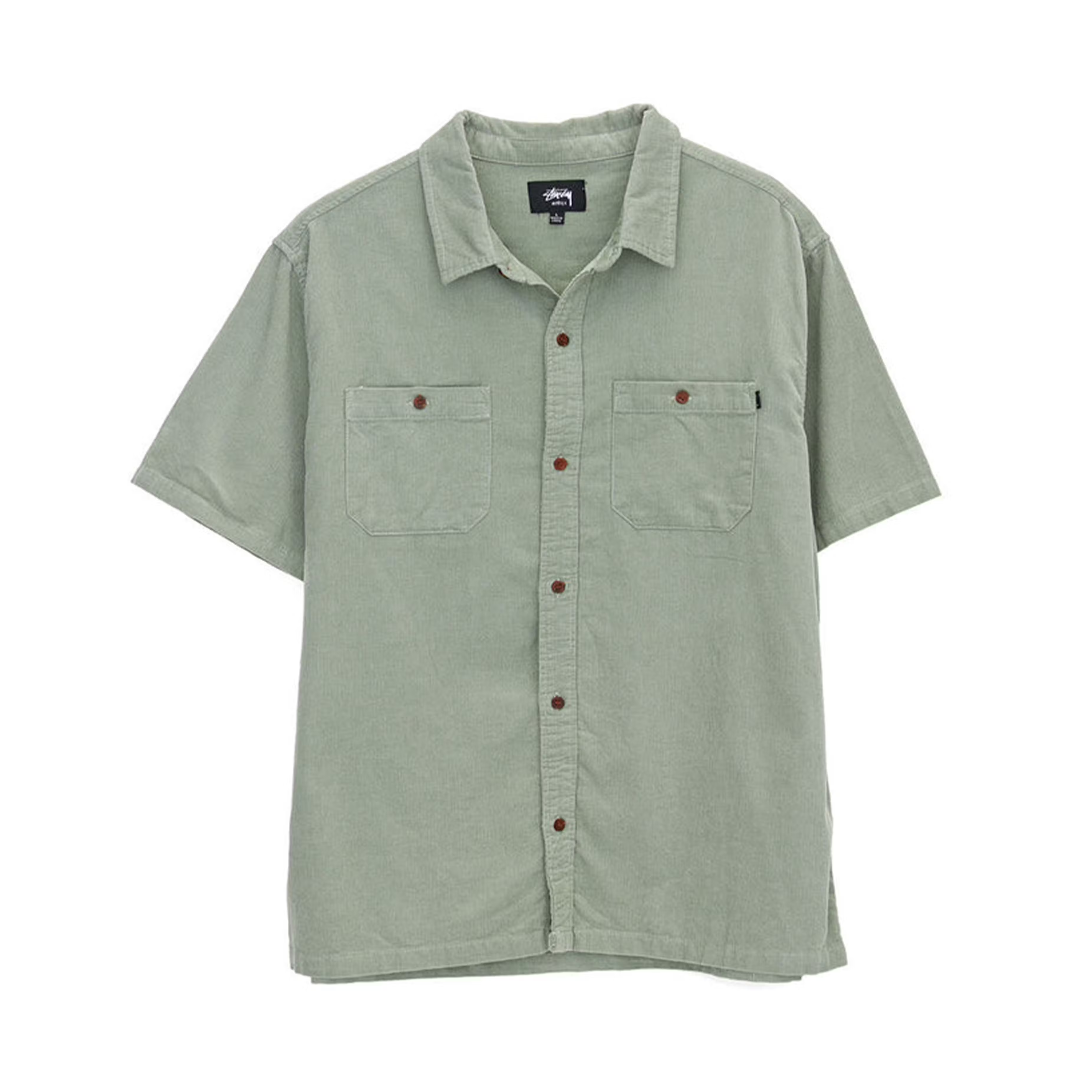 Stussy cord ss shirt - light moss