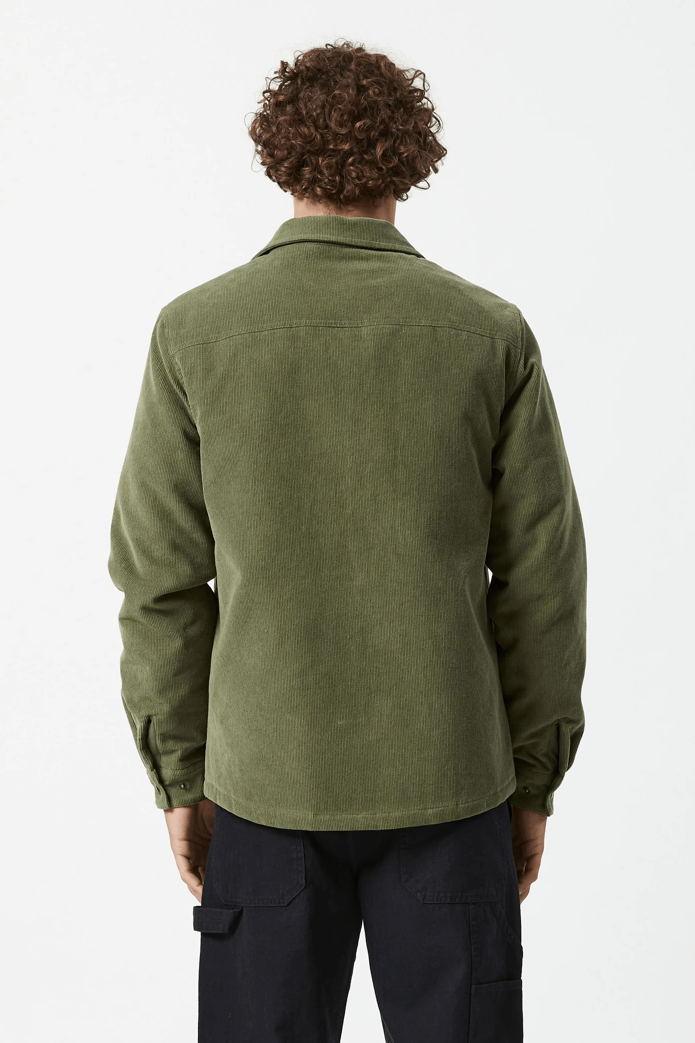 MR SIMPLE Quilted cord jacket - Army