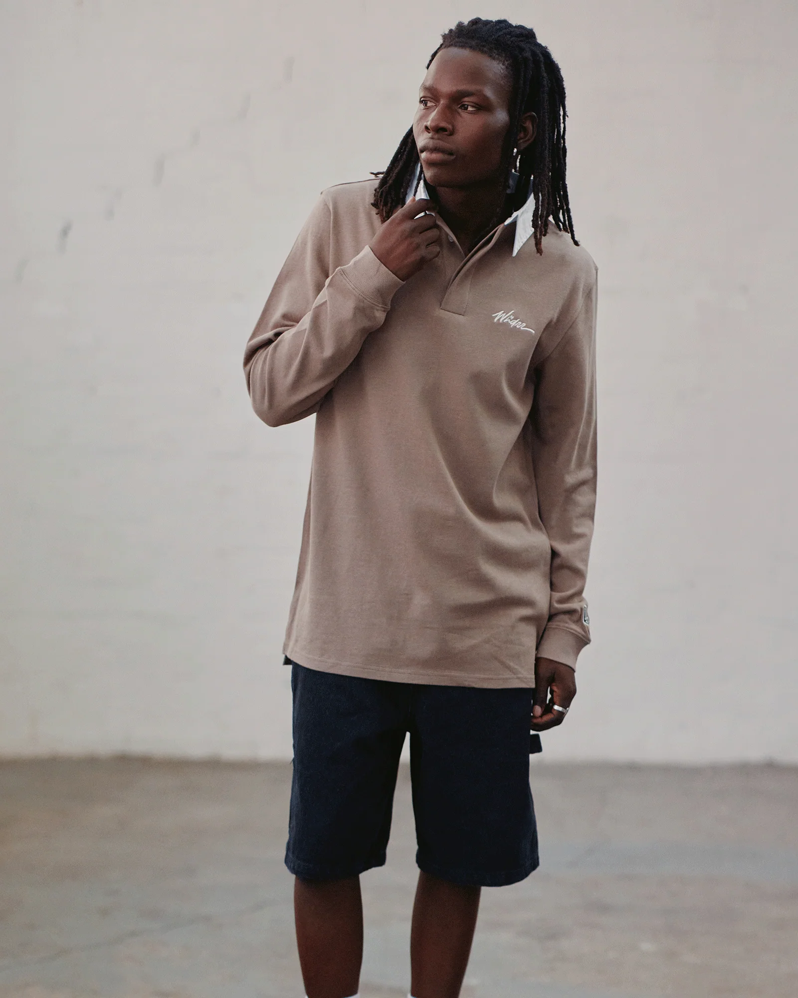 WNDRR Script rugby top - Taupe