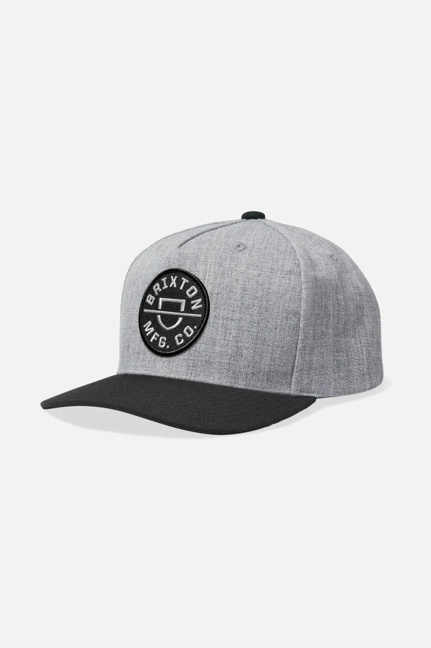 BRIXTON Crest netplus snapback - Heather grey/Black