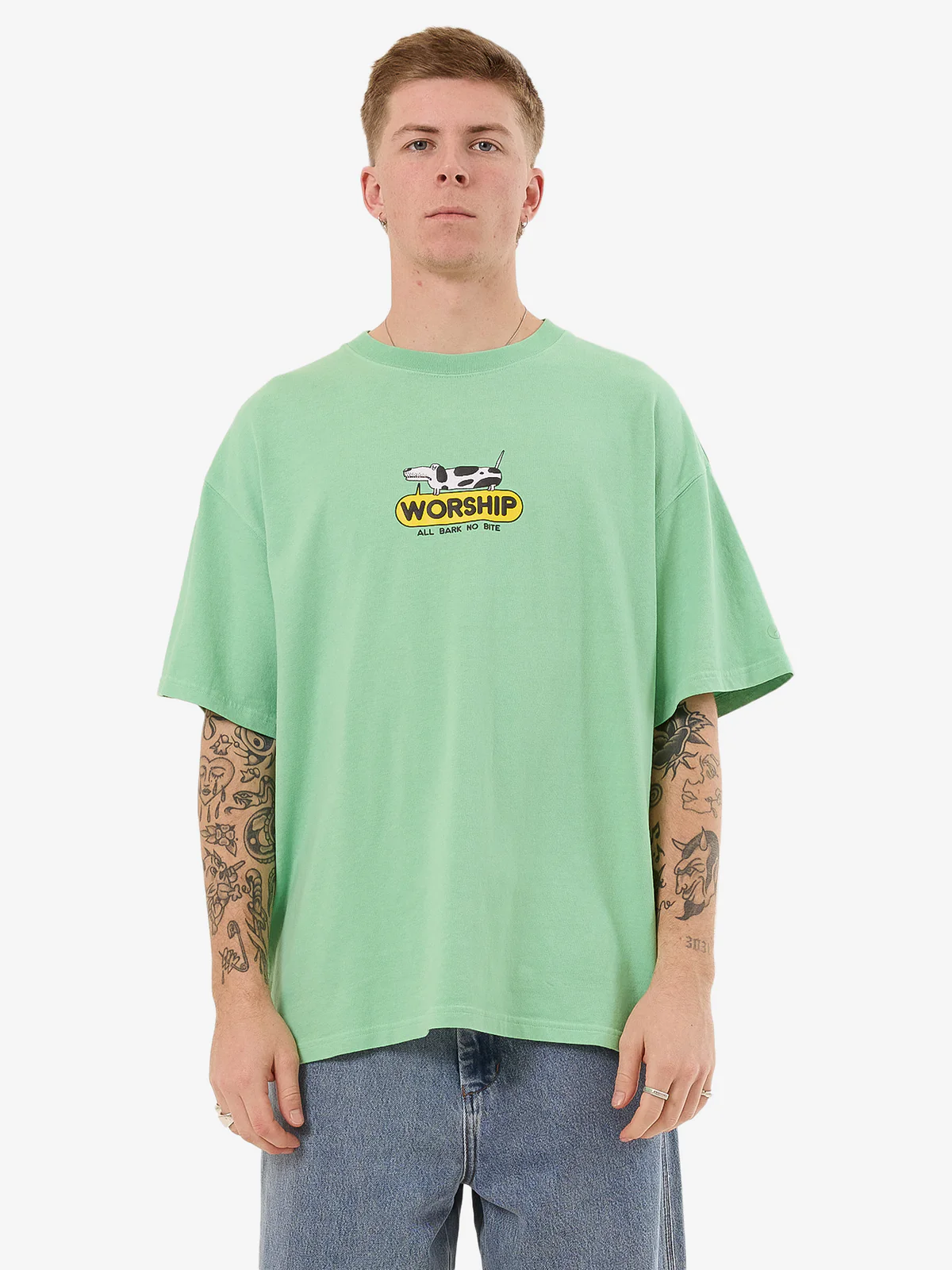 WORSHIP Watchdog oversize tee - Matcha