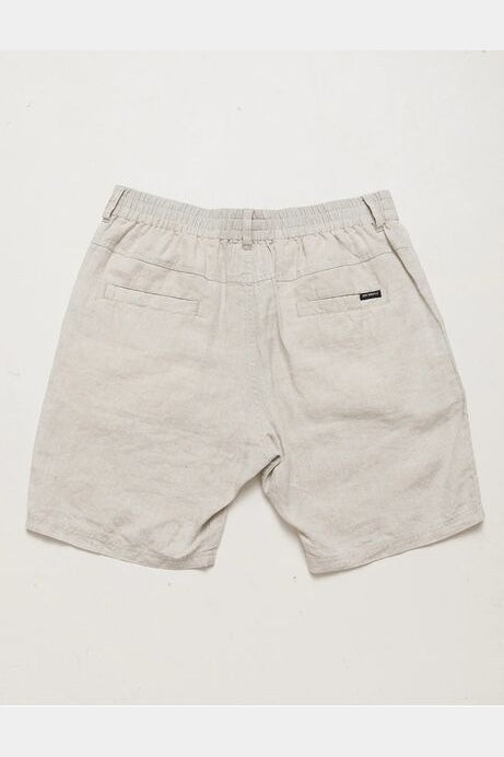 Mr simple tanner 2.0 linen shorts natural