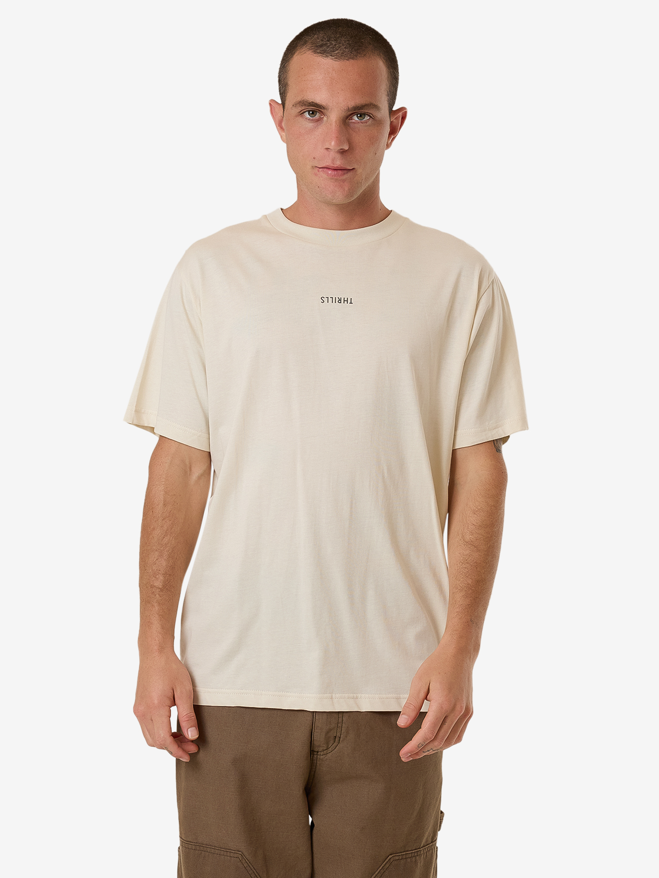 THRILLS Minimal Thrills Merch Fit Tee - Heritage white