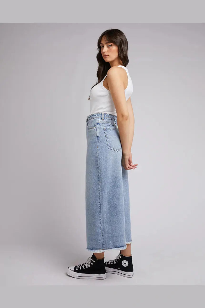 ALL ABOUT EVE Ray denim maxi skirt - Light blue