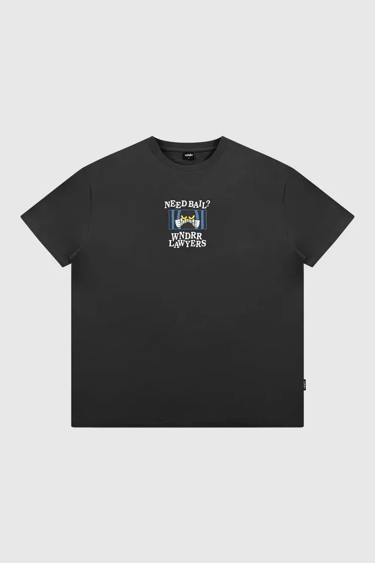 WNDRR BAIL BOX FIT TEE - FADED BLACK