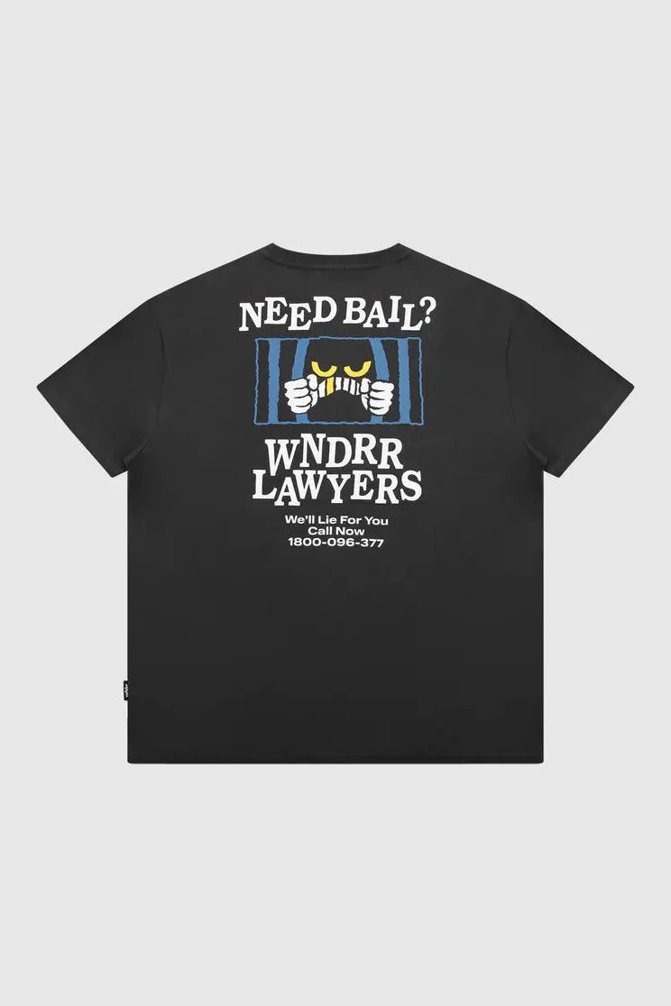 WNDRR BAIL BOX FIT TEE - FADED BLACK