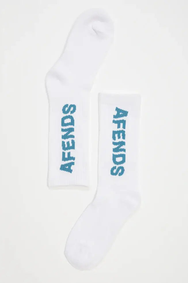 Afends Vortex - Recycled Crew Socks - White