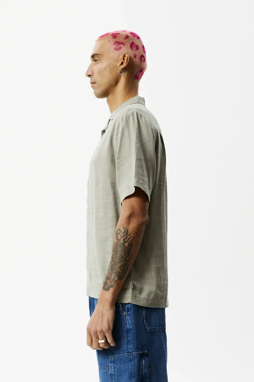 Afends hemp cuban s/s shirt - olive