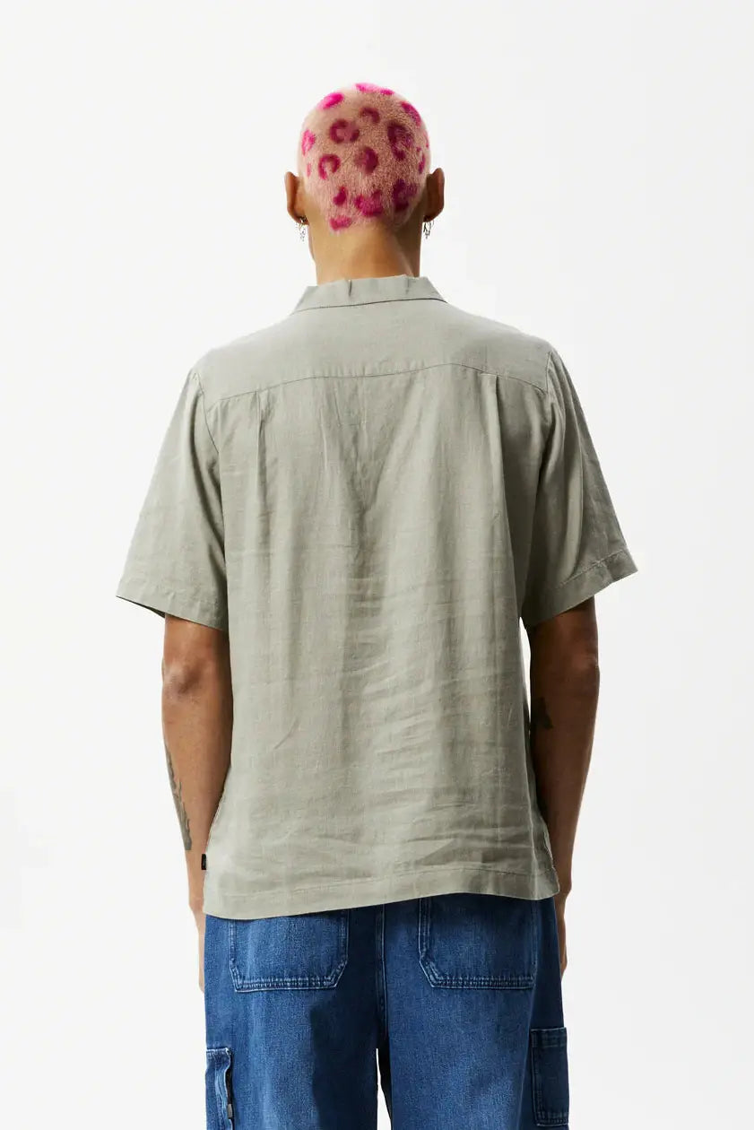 Afends hemp cuban s/s shirt - olive