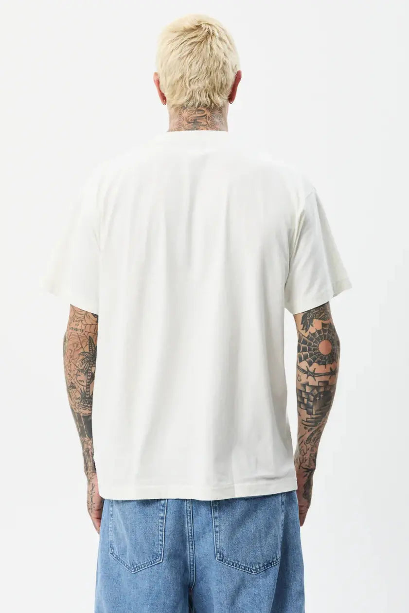 Afends holiday - recycled oversized graphic t-shirt - off white