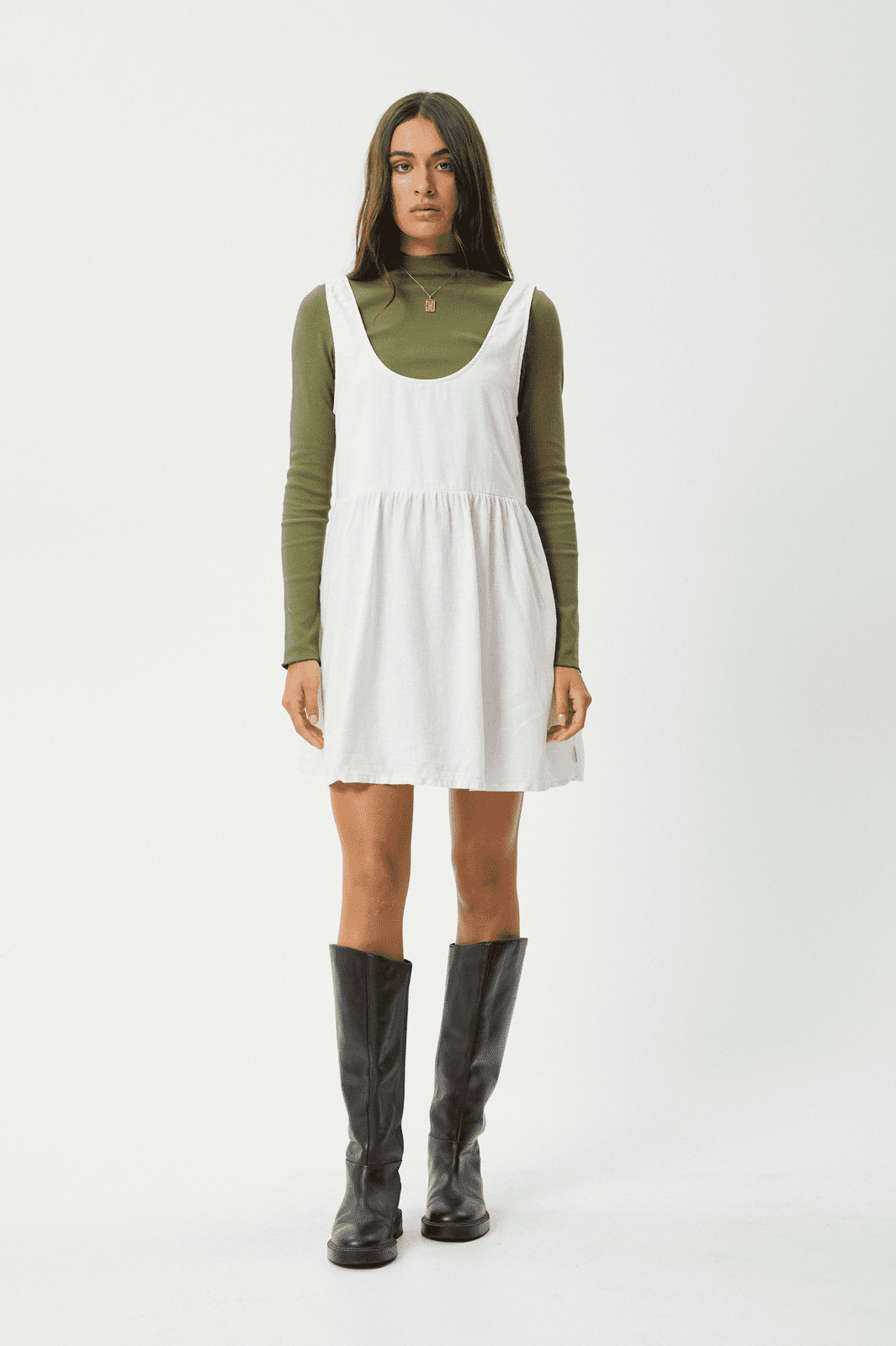 Afends jesse hemp mini dress - natural