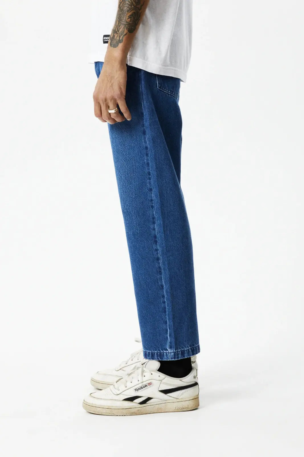 Afends ninety twos - hemp denim relaxed fit jean - authentic blue