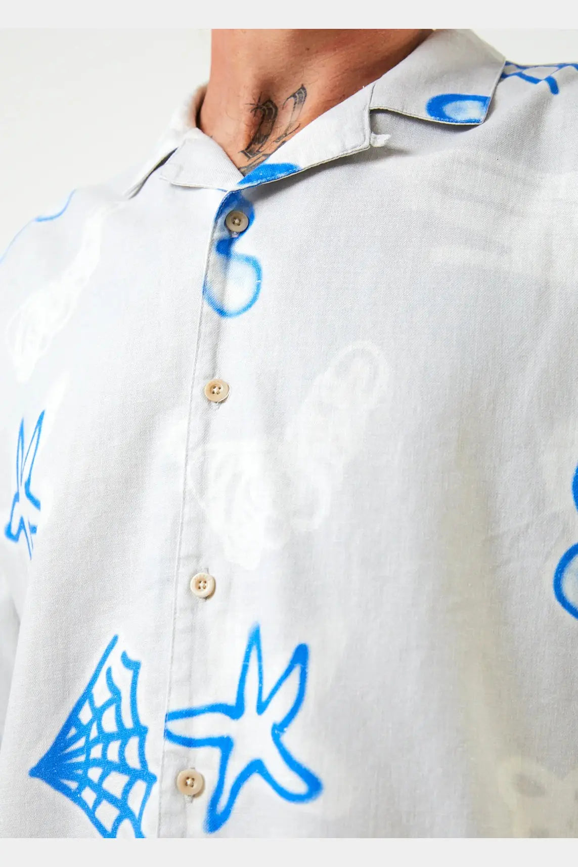 Afends planetary hemp cuban ss shirt - smoke