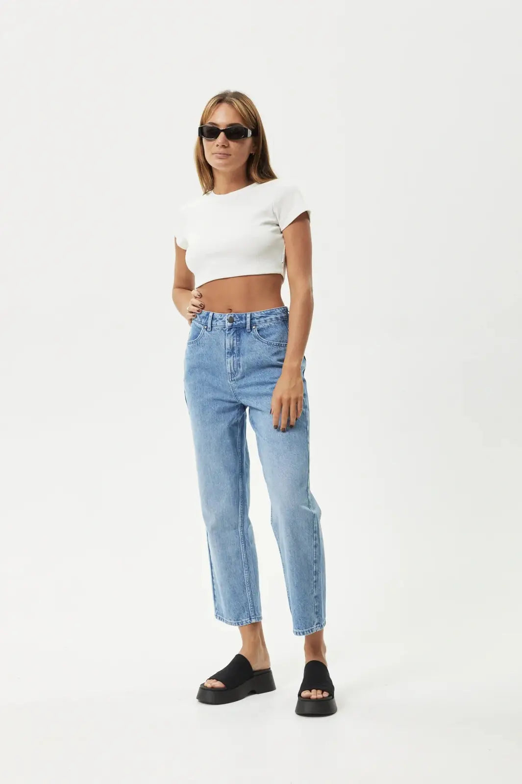 Afends shelby - hemp denim wide leg jeans