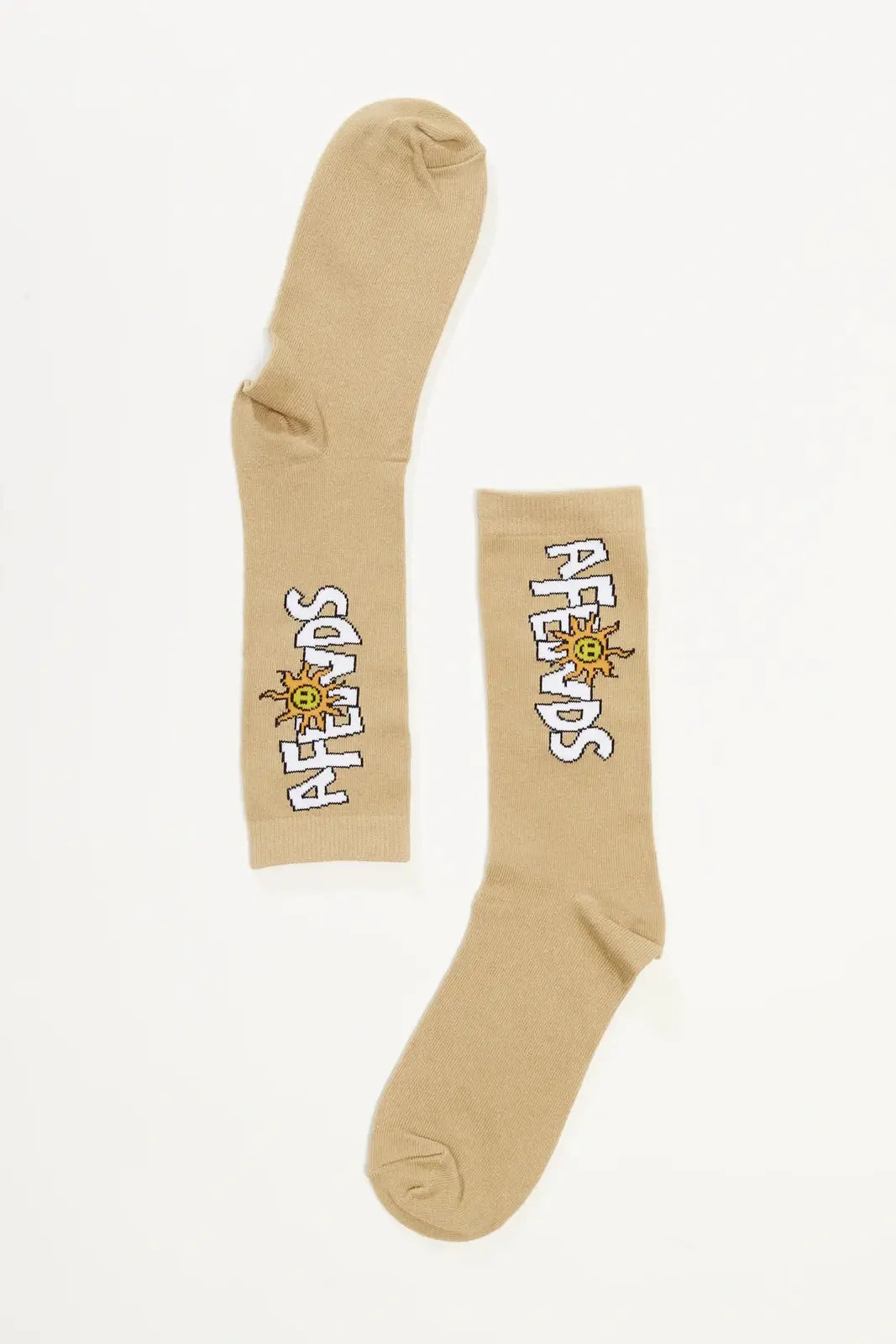 Afends sunshine crew socks - cement