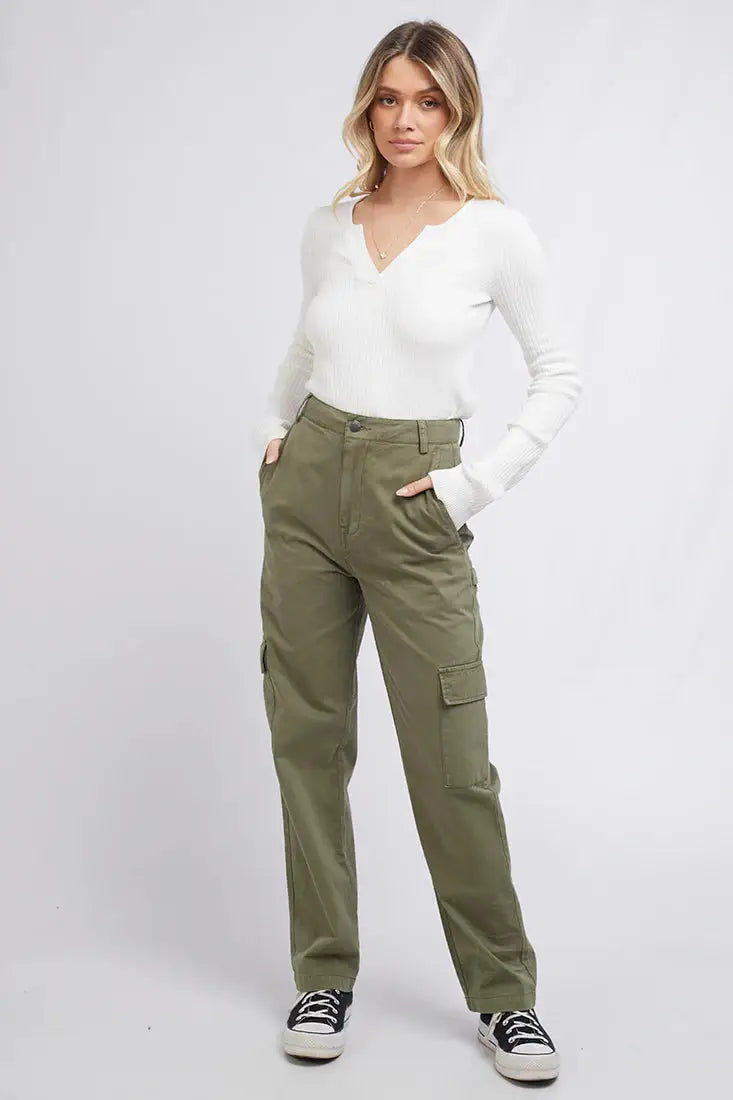 All About Eve Corey Cargo Pant- Khaki