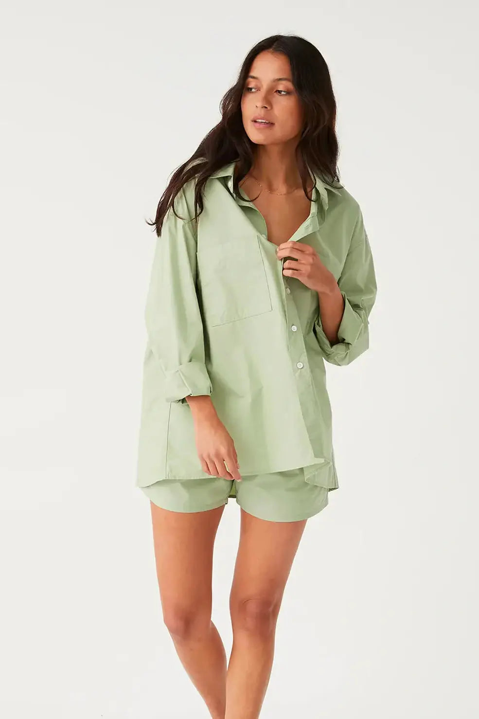 Arcaa dylan long sleeve shirt - sage