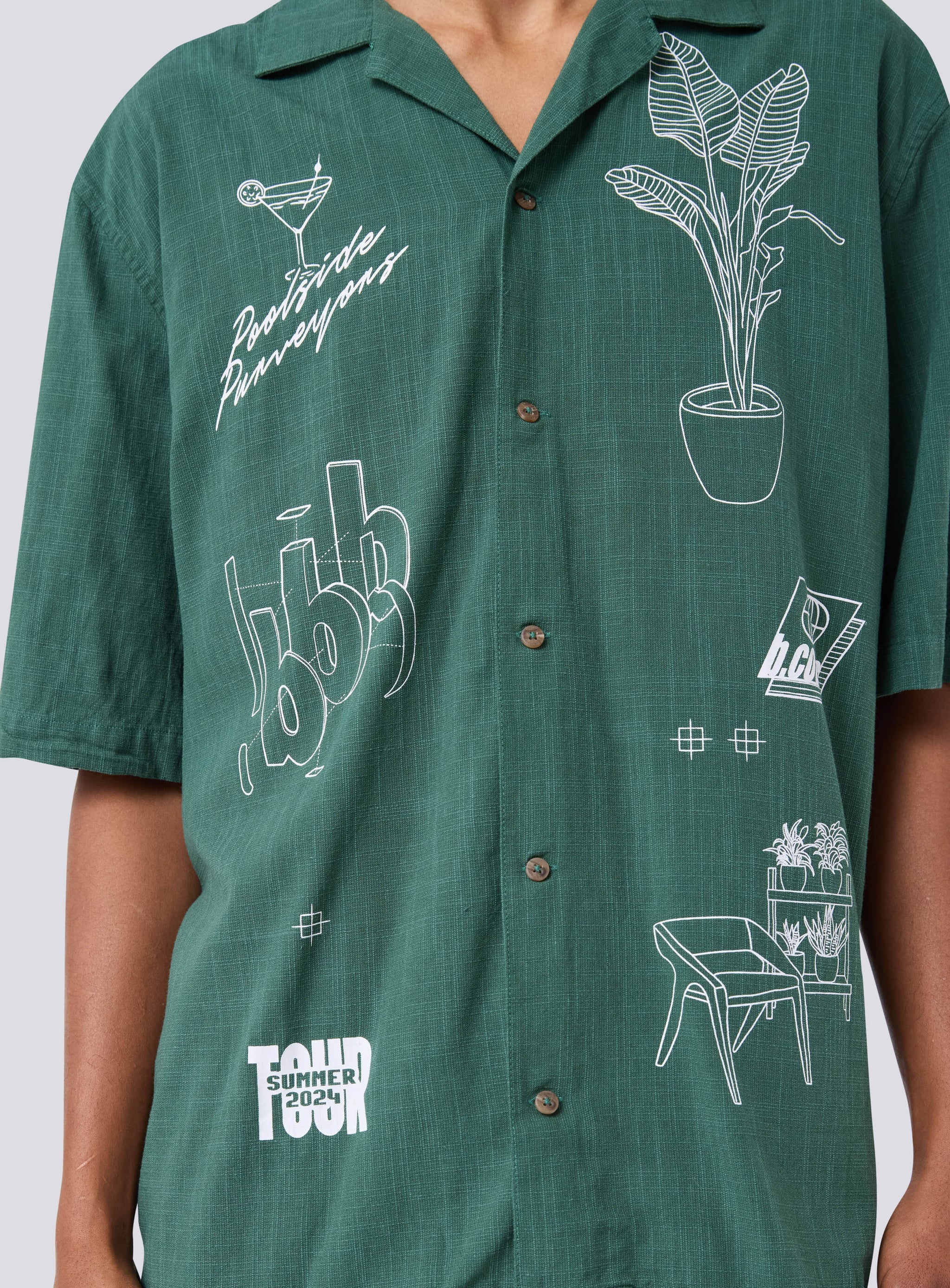 BARNEY COOL Blueprint shirt - Vine