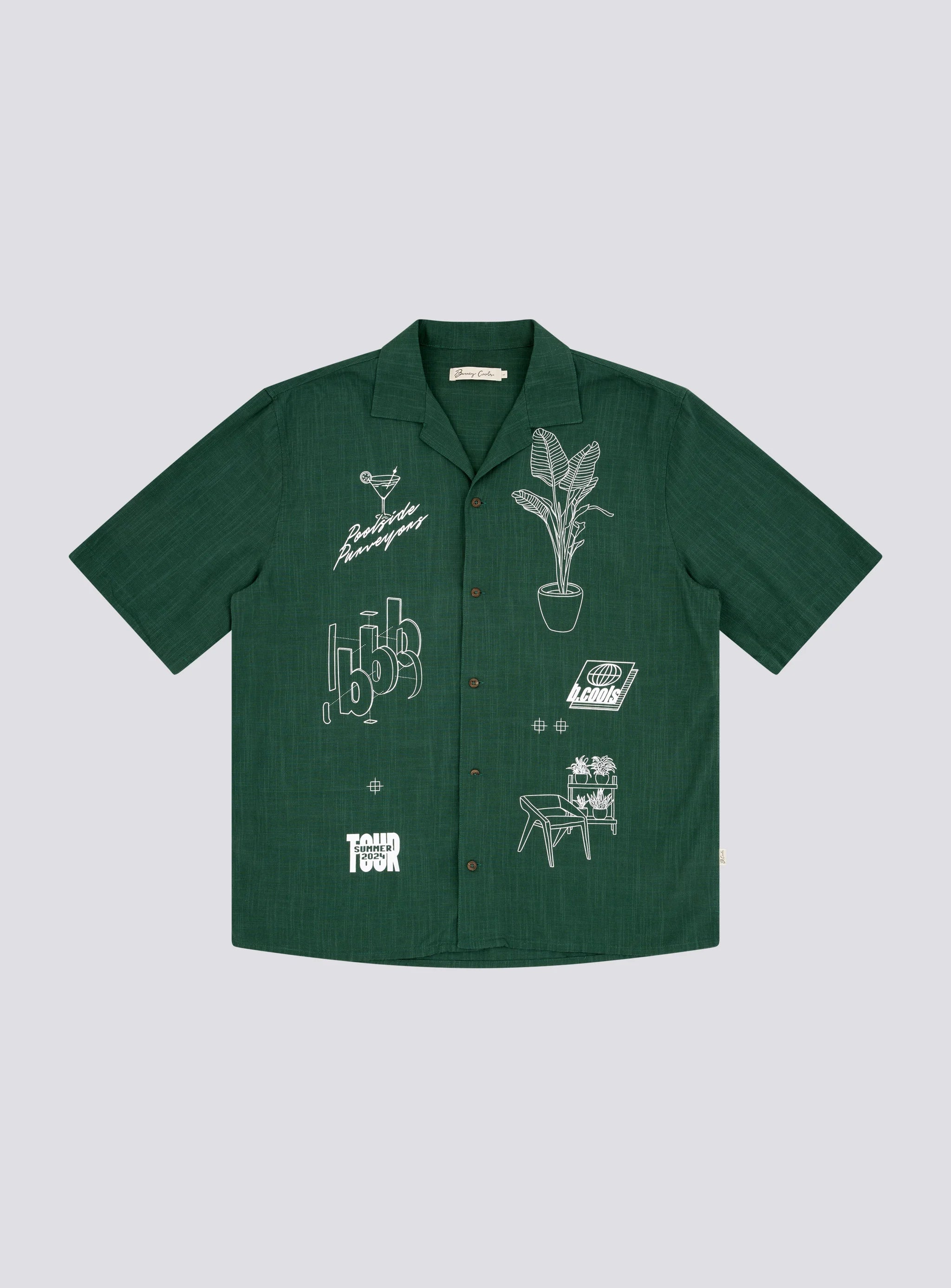 BARNEY COOL Blueprint shirt - Vine