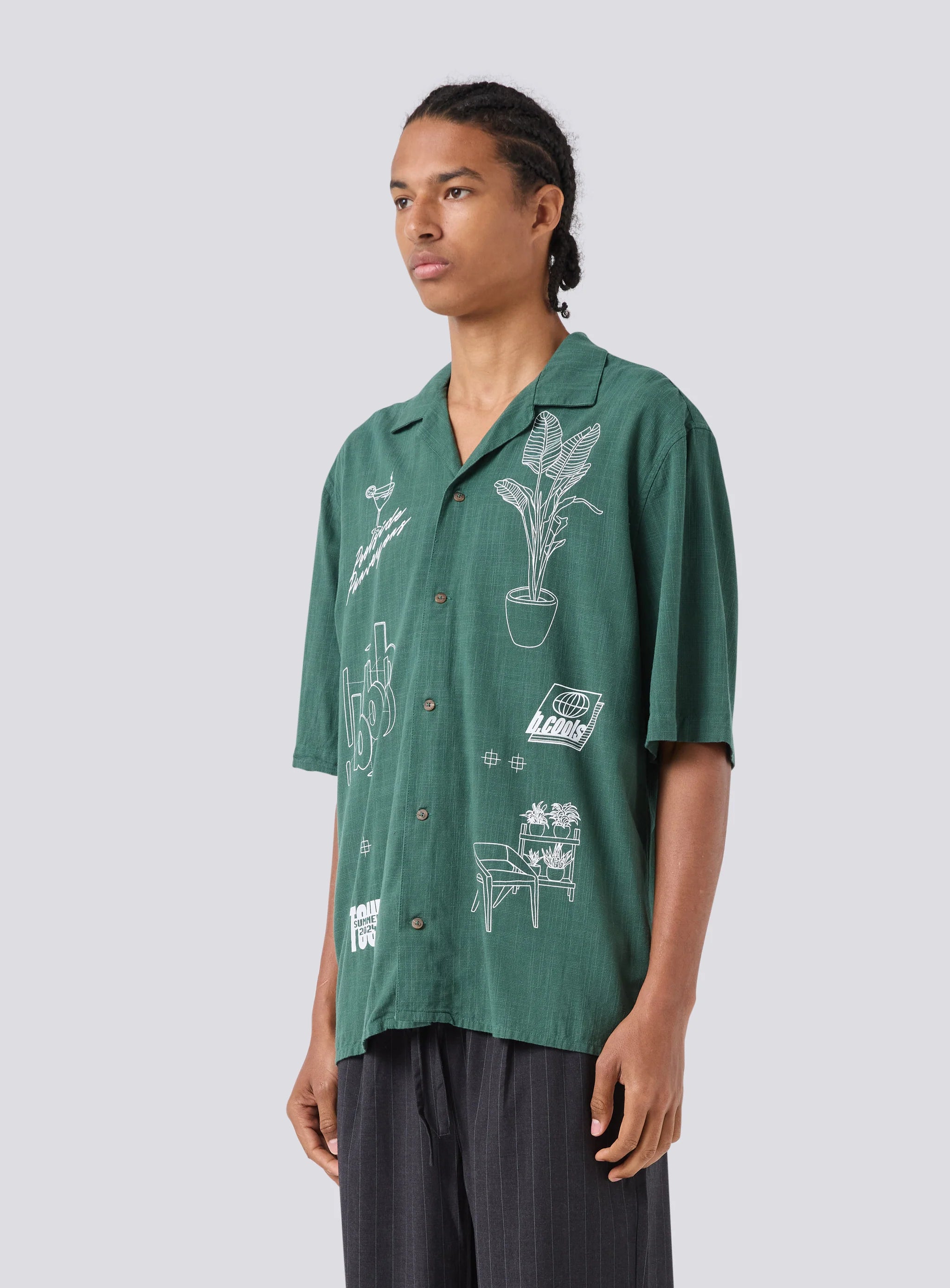 BARNEY COOL Blueprint shirt - Vine