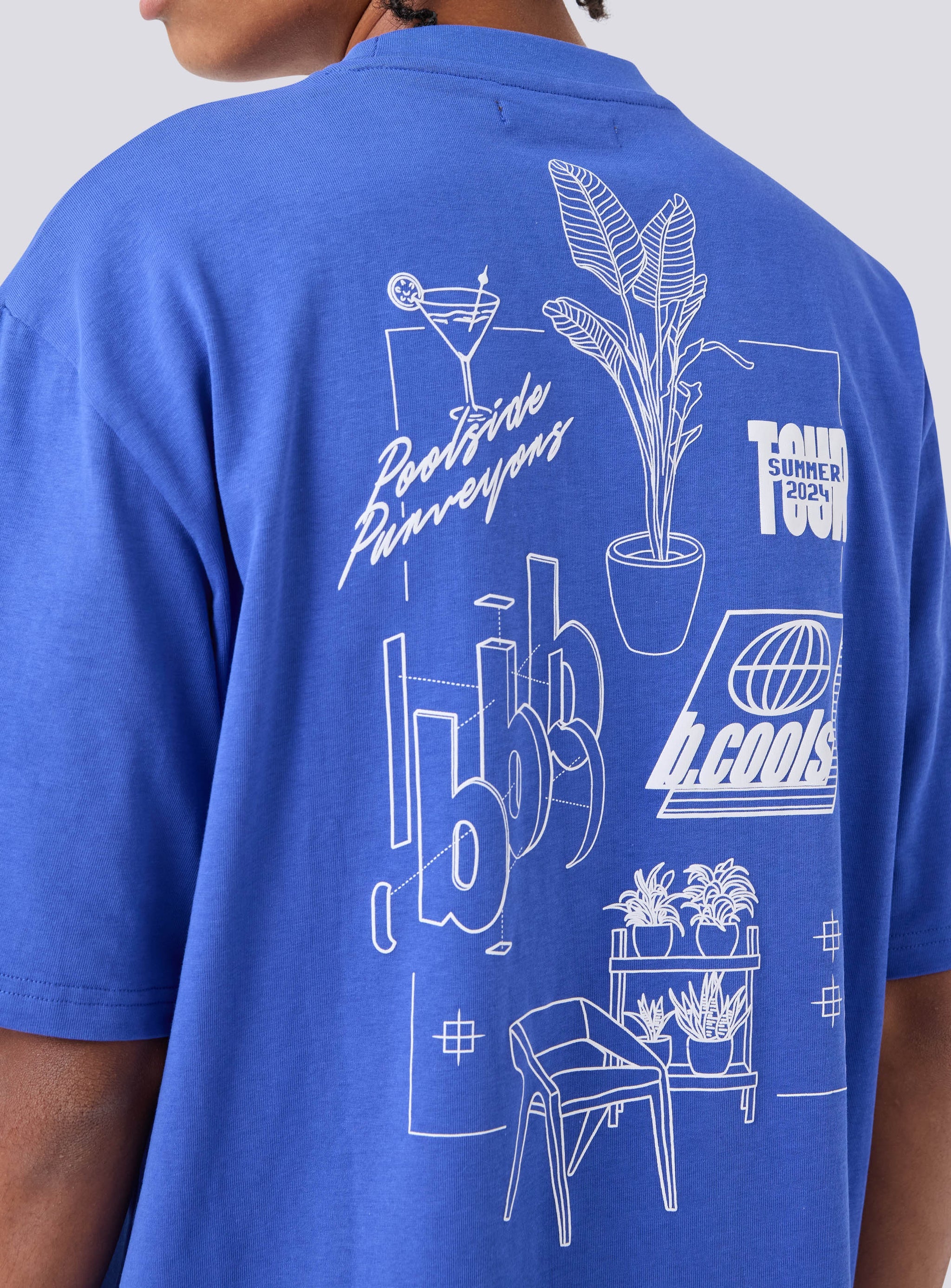 BARNEY COOLS Blueprint tee - Cyber blue