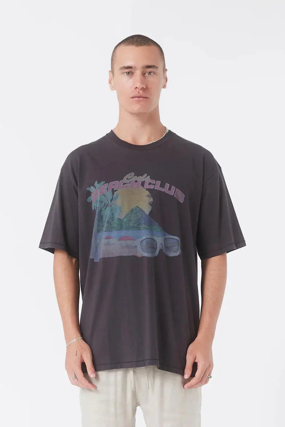 Barney cools beach homie tee- pigment black