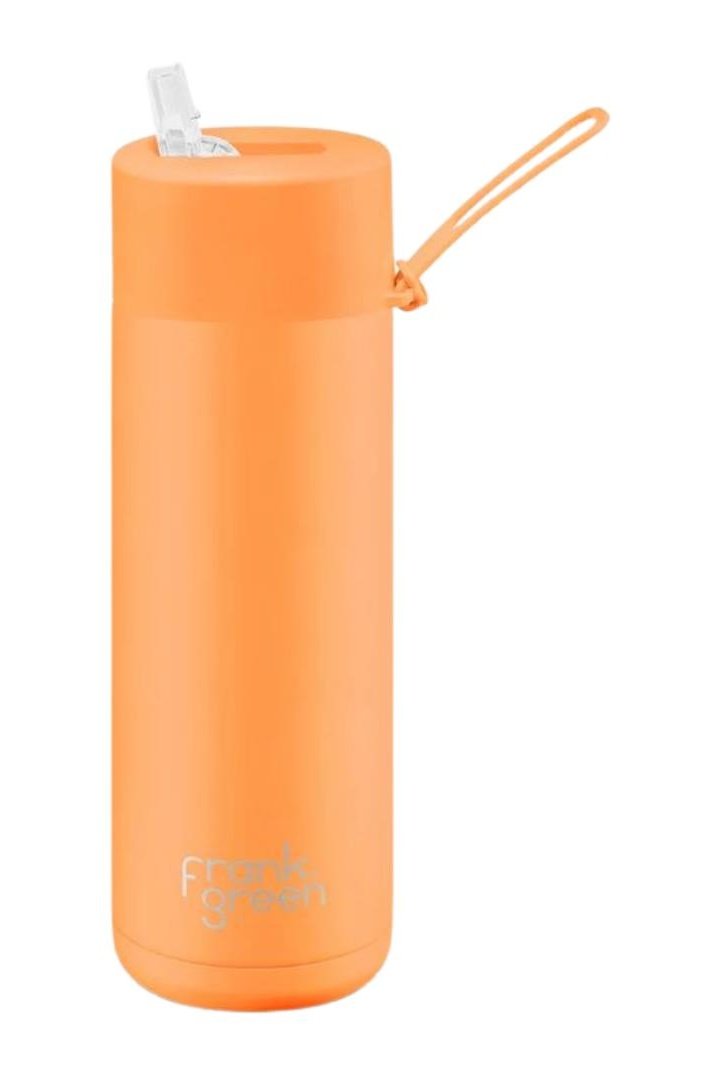 Frank green ceramic reusable bottle 20oz/595ml - neon orange