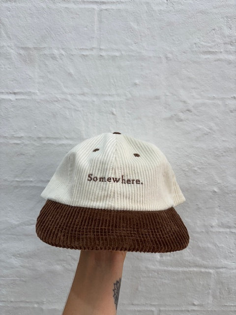 Somewhere corduroy dad cap - Choc